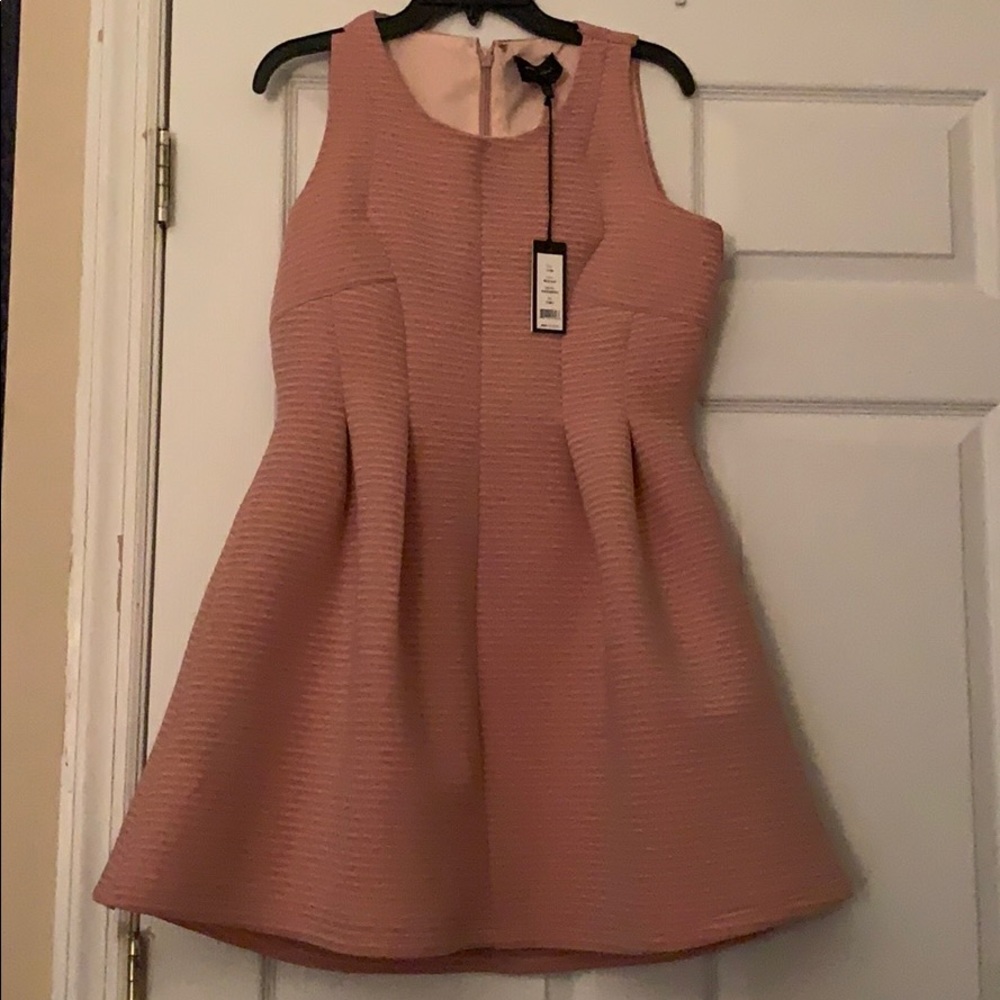 Cute light pink mini dress